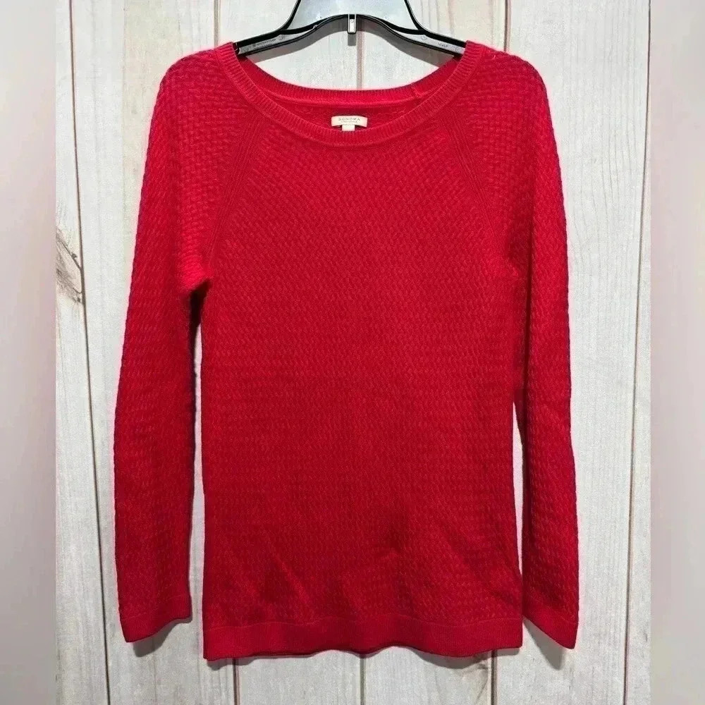 Sonoma Women’s Knit Red Sweater Size Small‎
